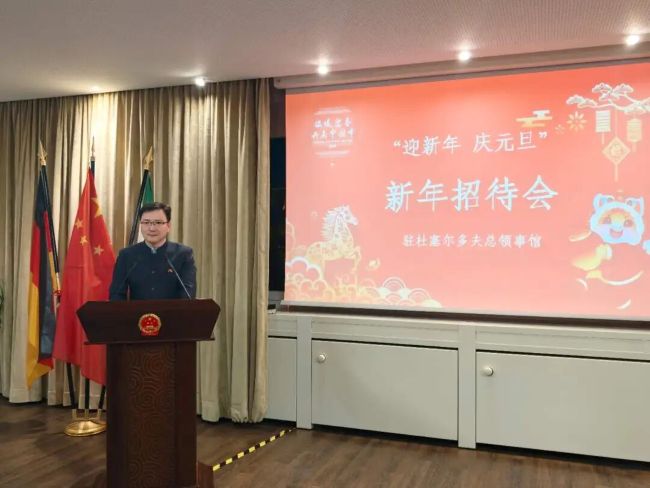 中国驻杜塞尔多夫总领事馆举办迎新年 庆元旦新年招待会